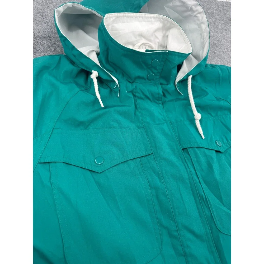Vintage Chance Encounters Teal Green Hooded Windbreaker Jacket Mens Small‎